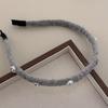 Luxury Rhinestone Pearl Knit Headband: Women's Elegant Plush Headwear