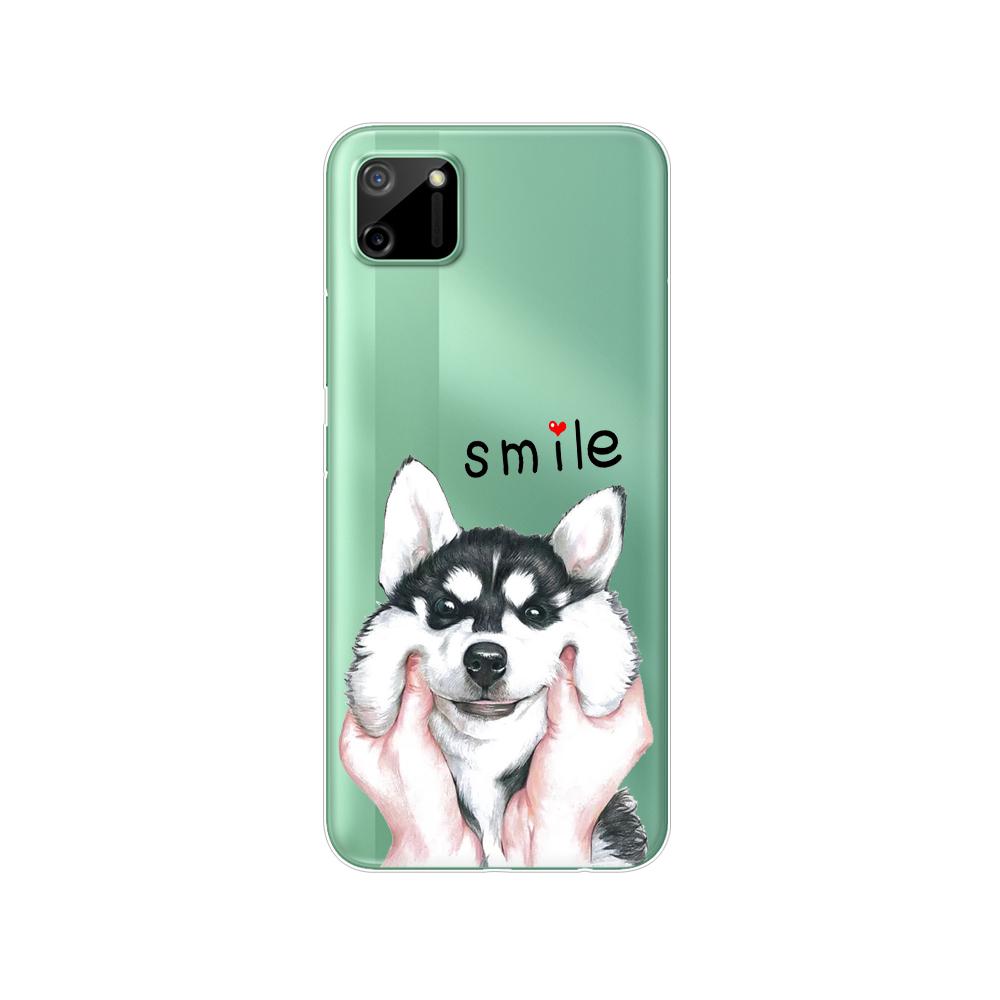 För Realme C11 2021 2020 Fodral TPU Silicon Back Cover Telefonfodral För OPPO RealmeC11 C 11 Soft Fodral RMX3231 RMX2185 stötfångare 6,5 tum