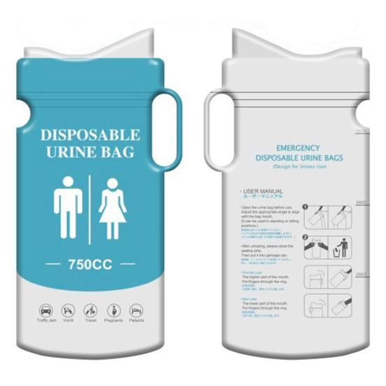 39075 Pcs 750ML Disposable Urinal Bag Leak Proof Eco-Friendly Urine Bag Unisex Portable Camping Pee Bag Vomit Bag