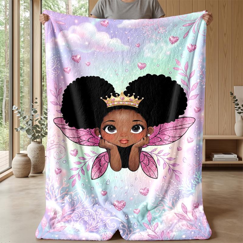 Fairy Dreams In Colors Theme Blanket Lightweight Warm Flannel Blanket Decorative Throw Blanket for Home Decoration
