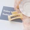 2Pcs Women Anti-break Transparent Frosted Rectangle Hair Claws Sweet Hair Decor for Curly Wavy Hair Styling Use