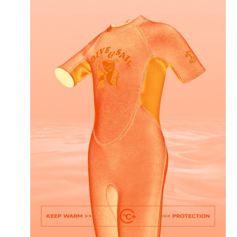 Kids 2.5mm Short Sleeve Wetsuit Snorkeling Diving Winter Swimming Warmth Protection Boys