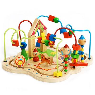 [Todori Bro] montagnes russes de cirque paroissial en bois jouets coréens pour enfants