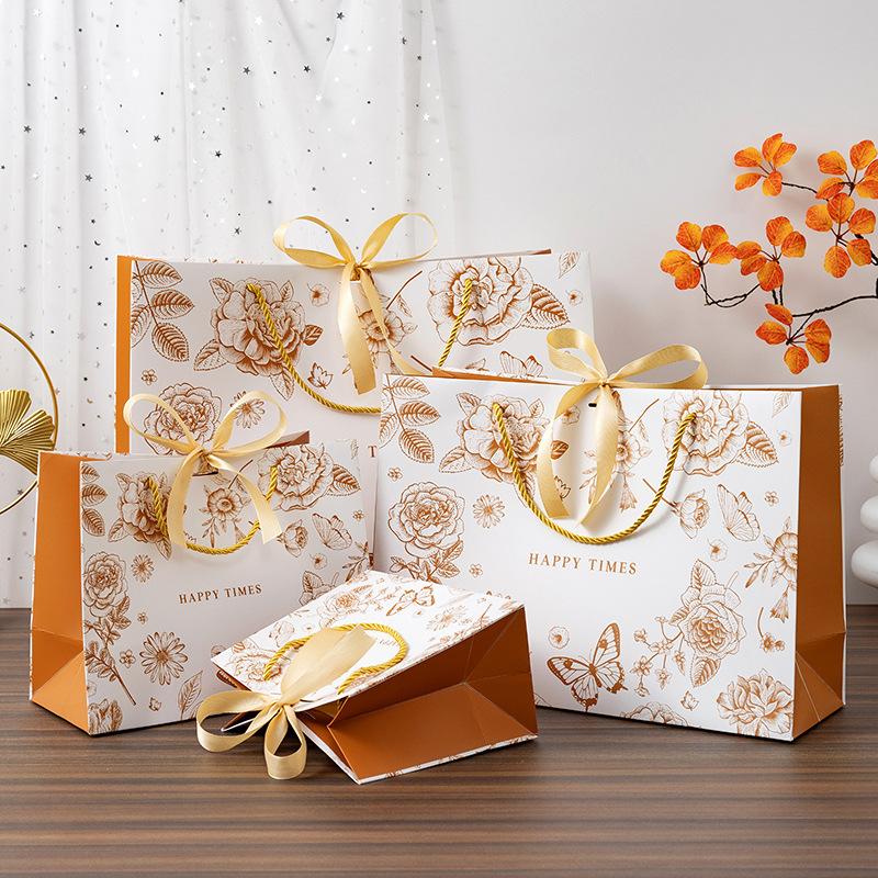 Premium Sense, Presentpåse, Handhållen Klädförpackningspåse, Papperspåse, med Band, Souvenirpåse, Presentpåse