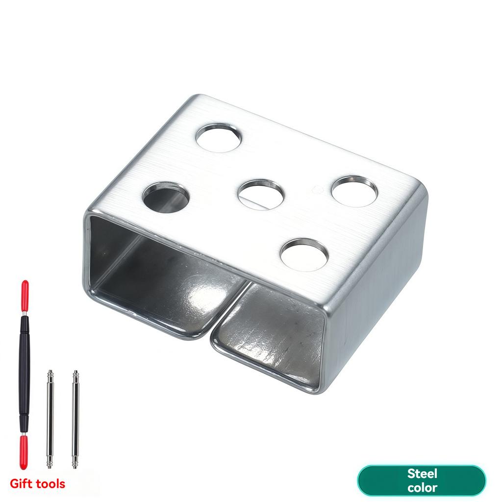 20mm Metal Movable Ring Accessory for Seiko No.5 Water Ghost Silicone Strap Holder Metal Loop Stainless Steel Ring with Tools