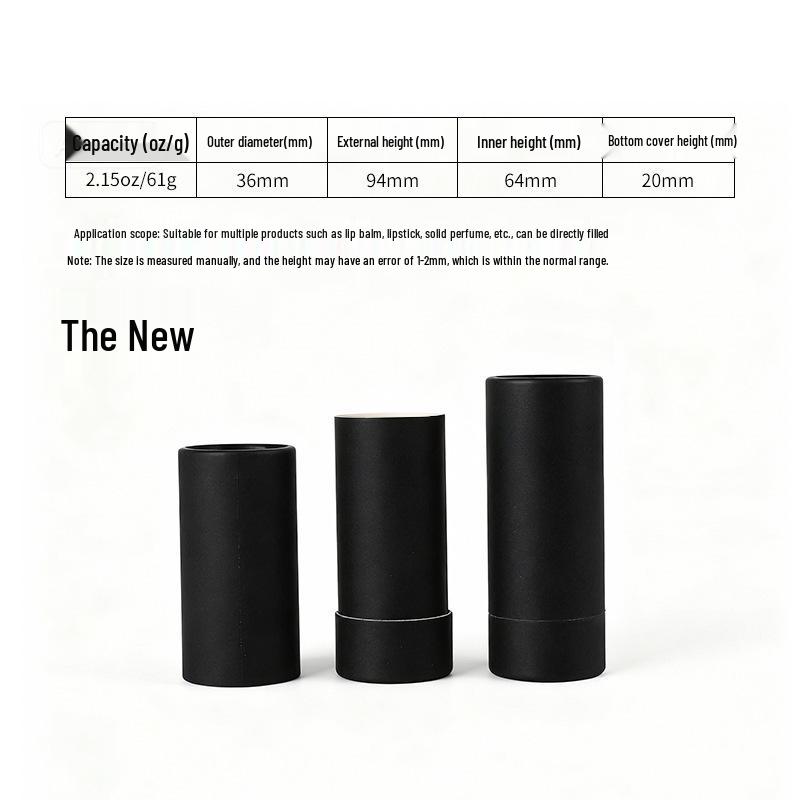 FSC Biodegradable Lipstick Push-Up Balm & Deodorant Paper Tube Packaging