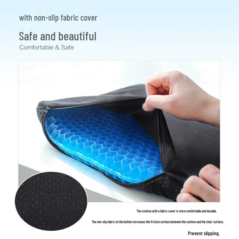 Enlarged Honeycomb Silicone Gel Seat Cushion for Long Sitting - Ideal for Summer, Office, Car, and Students