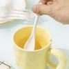 Set of 6 Premium White Porcelain Coffee Spoons for Espresso, Tea, Sauces, and Desserts