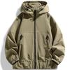 Herren Oversized Kapuzenjacke Winddicht Wasserdicht Leichte Sportliche Freizeit-Außenbekleidung in Unifarben