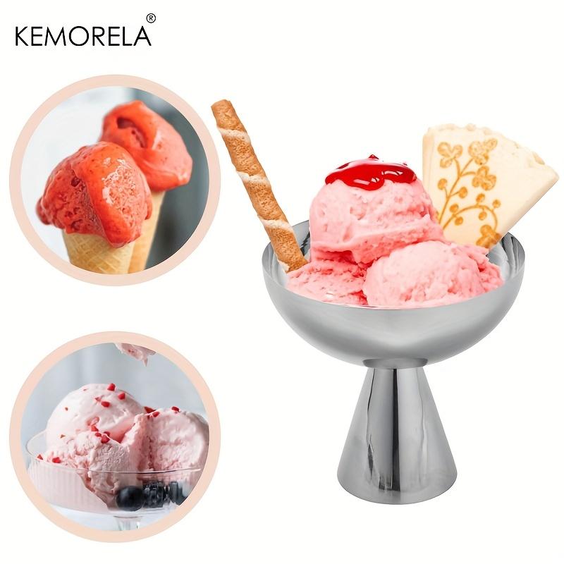 

Stainless Steel Dessert Cups, Round Pudding Cups & Ice Cream Bowls for Salad Fruit, Party Wedding Restaurant Serving Set