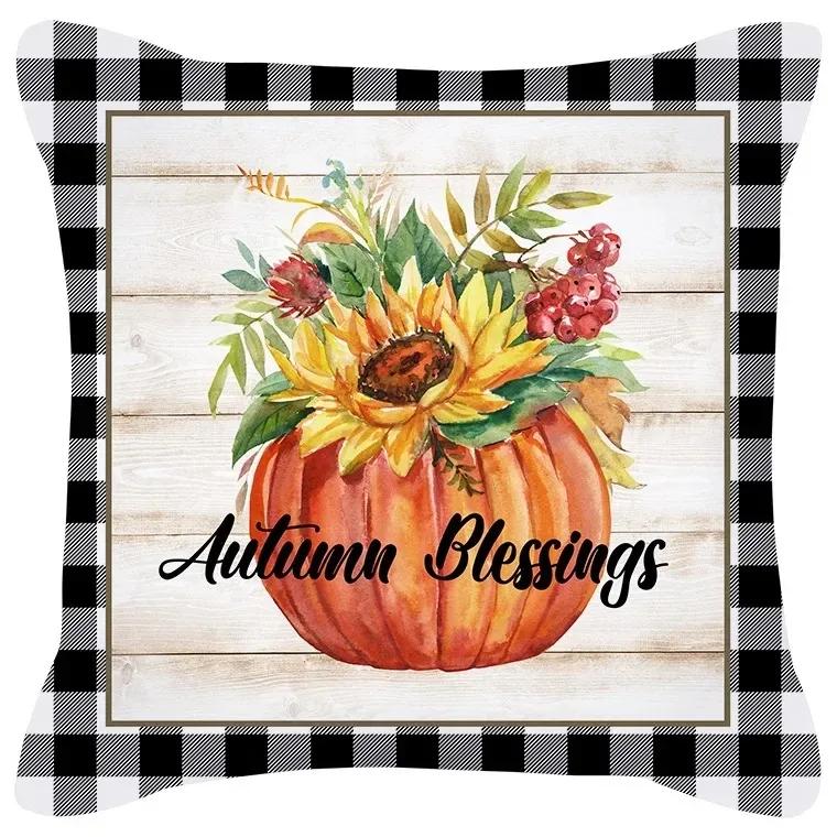 

Подушки с принтом в виде тыквы в стиле ретро для Хэллоуина, наволочка для подушки на диван в виде автомобиля, украшение для дома 40x40cm