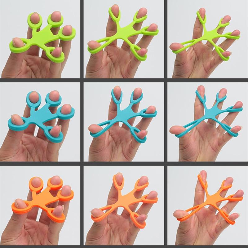 Fidget Silica Gel Finger Puller Antistress Hand Ring Adult Finger Strength Training Band Toys for Children Squish Toy Gifts