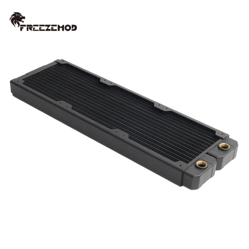 FREEZEMOD computer water cooling Copper radiator 14 flat tube single layer copper fin for 12cm fan. TSRP-TW360