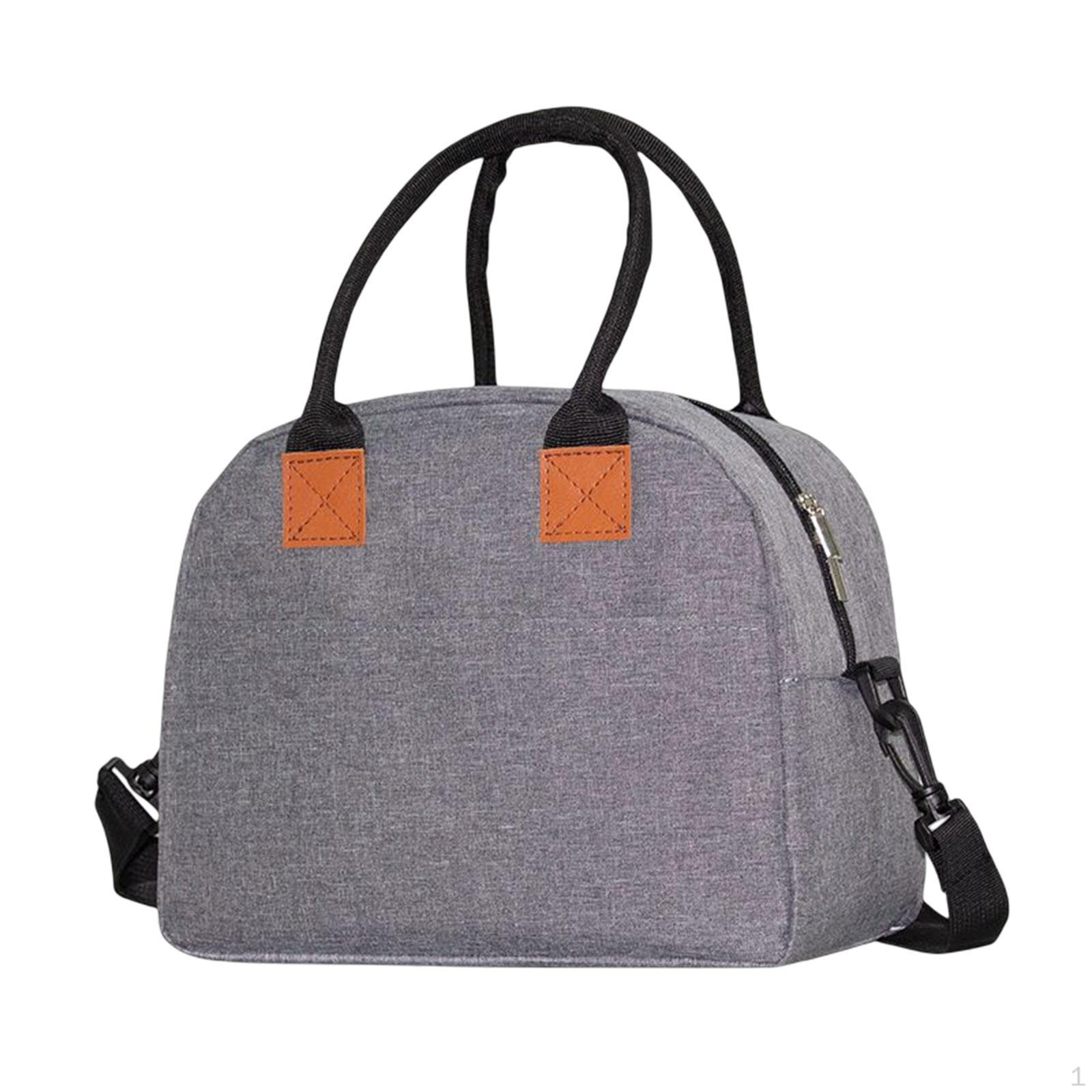 Изолированный контейнер для обеда для взрослых с регулируемым плечевым ремнем, для использования в дороге Gray