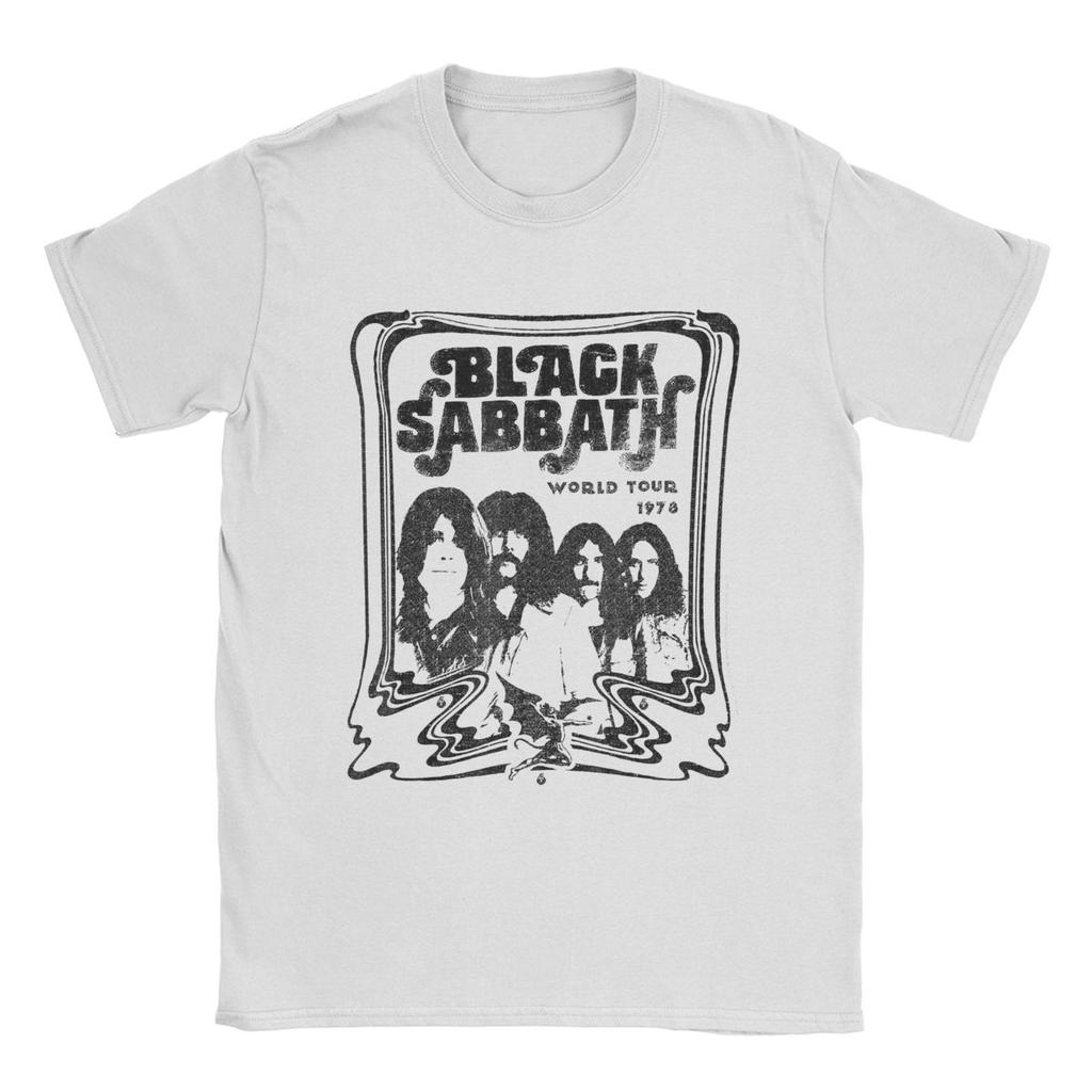 Vintage Black Cool Sabbaths T-Shirt for Men Crew Neck 100% Cotton T Shirt Short Sleeve Tee Shirt Original Clothing