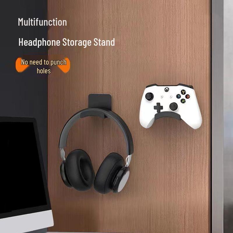 Adhesive Wall-Mounted Headphone Hook & Stand for Over-Ear Headphones