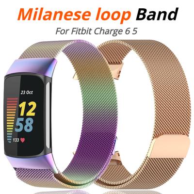 Milanaise-Schlaufe Für Fitbit Charge 6 5 Bandersatz Charge6 Armband Edelstahl Magnetarmband fitbit charge 5 Armband