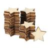 Holzsterne 200 Stück Unbehandelte Holzsterne Leere Holzausschnitte Ornamente Naturholzstücke für Weihnachtsfeier Bastelprojekte