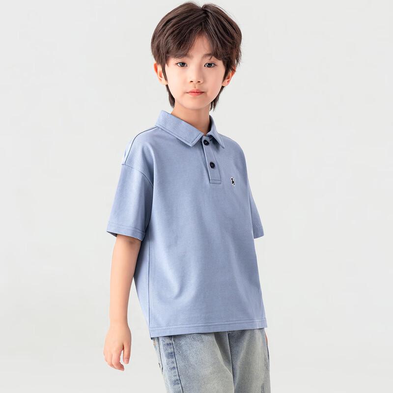 Boys' Summer Dog Embroidery Polo Shirt
