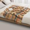 Bohemian Style Plaid Sofa Throw Insulated Weather Snuggly Knit Comfortable Snuggly Blankets For Bed Couch Cover Bedspread Cover Home Office Nap