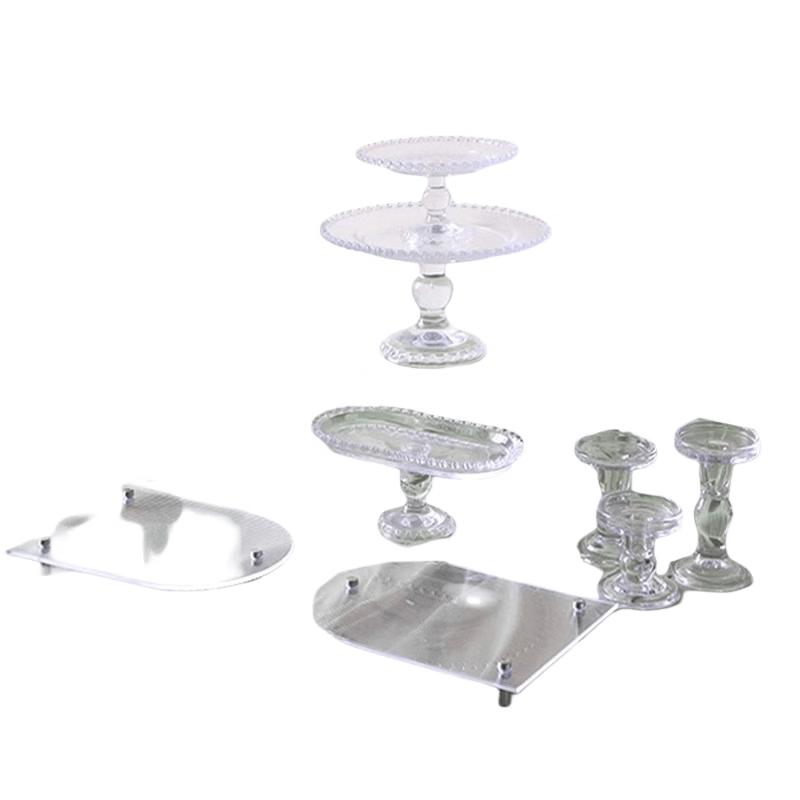 Sule Acrylic & Glass Dessert Display Set