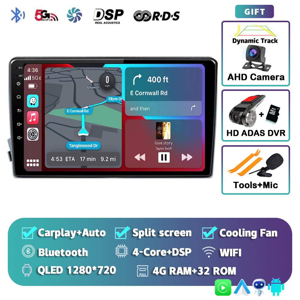 Android 14 Carplay Auto 4G+WIFI Car Radio For SSangyong Actyon Kyron 2005-2011 Multimedia Video Player Navigation GPS Stereo DSP