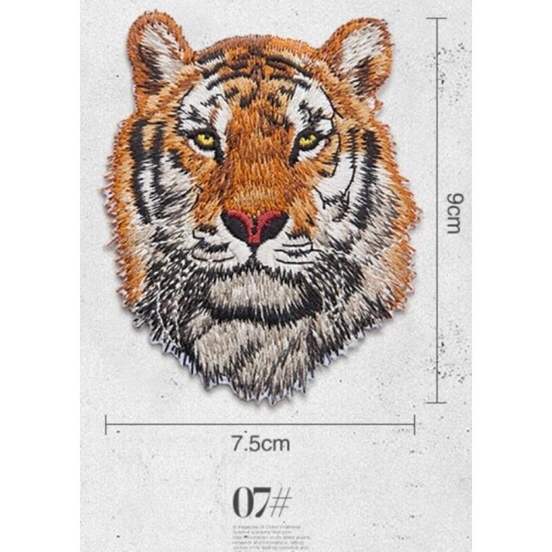 Animal Tiger and Leopard Simulation Embroidery Patch DIY Personalized Clothing Decoration Animal Pattern Printing