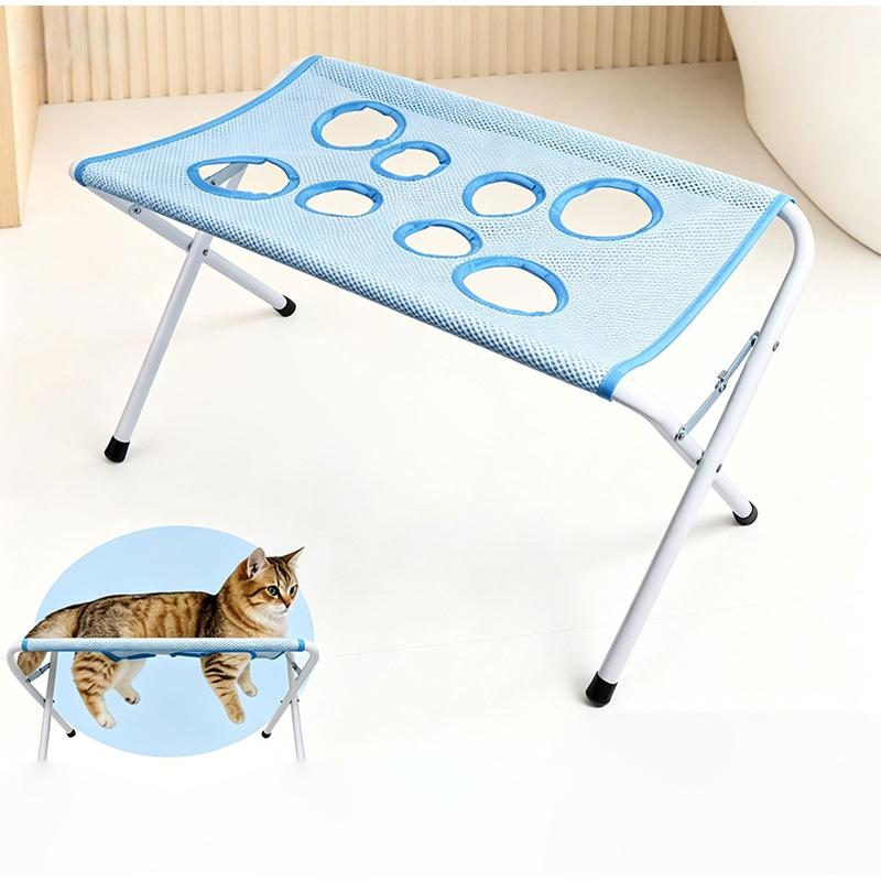 Pet Grooming Rack Pet Bath Stand Mesh Bathing Station Foldable Metal Structure With Surface & Strap For Pet Washing Maintenance