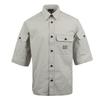 Ss25 Logo Leather Label Solid Color Short Sleeve Shirt Men Shirts Beige EM001522-AF13810-U1098