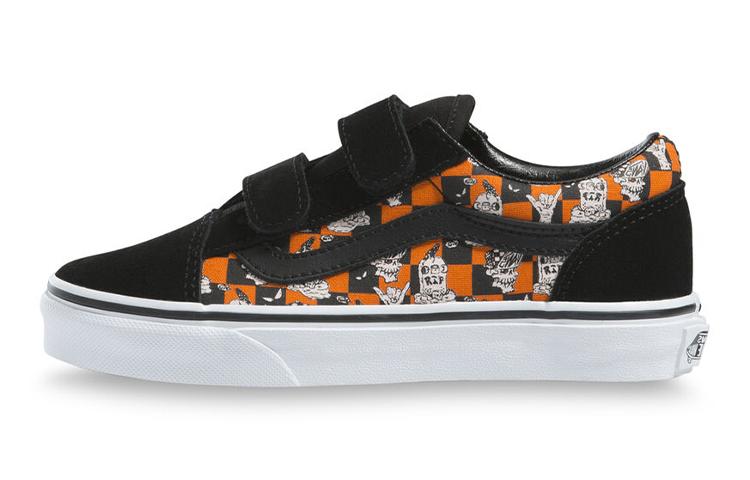 Vans Canvas Низкие Детские Скейтбордические Кроссовки Черно-Желтые Подростковые VN0A4BUV2K7 34