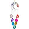 Hot Selling Folk Art Natural Crystal Wind Sun Catcher Sunshine Rainbow Dream Catcher Moon Wind Chime Pendant Christmas One Size