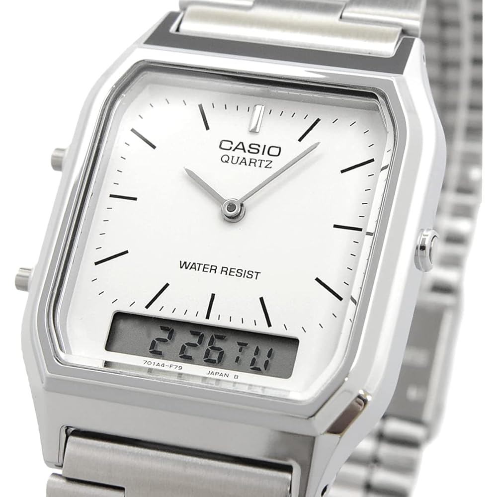 [Casio] CASIO Analog-Digital Quartz Watch Vintage Series AQ-230A-7DMQ Unisex Dual Time White Overseas Model [Parallel Import]