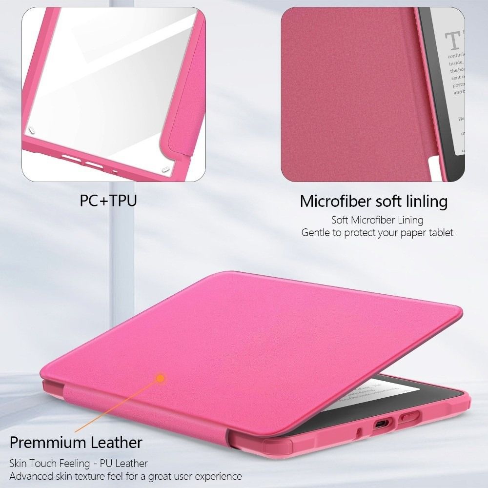 Auto Wake/Sleep Protective Case Magnetic Shockproof e-Reader Shell Clear for Kindle Paperwhite 2026 (12th Gen) 7 Inch Colorsoft