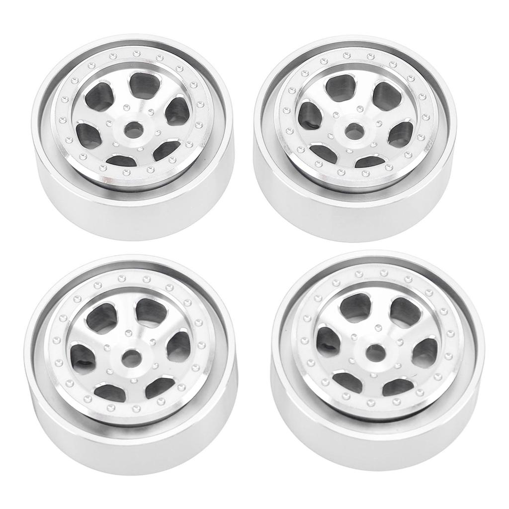 4pcs 1.3 Inches Wheels Rim Aluminum Alloy 6 Holes Wheel Rim Hubs for Traxxas TRX4M 1 18 RC Crawler