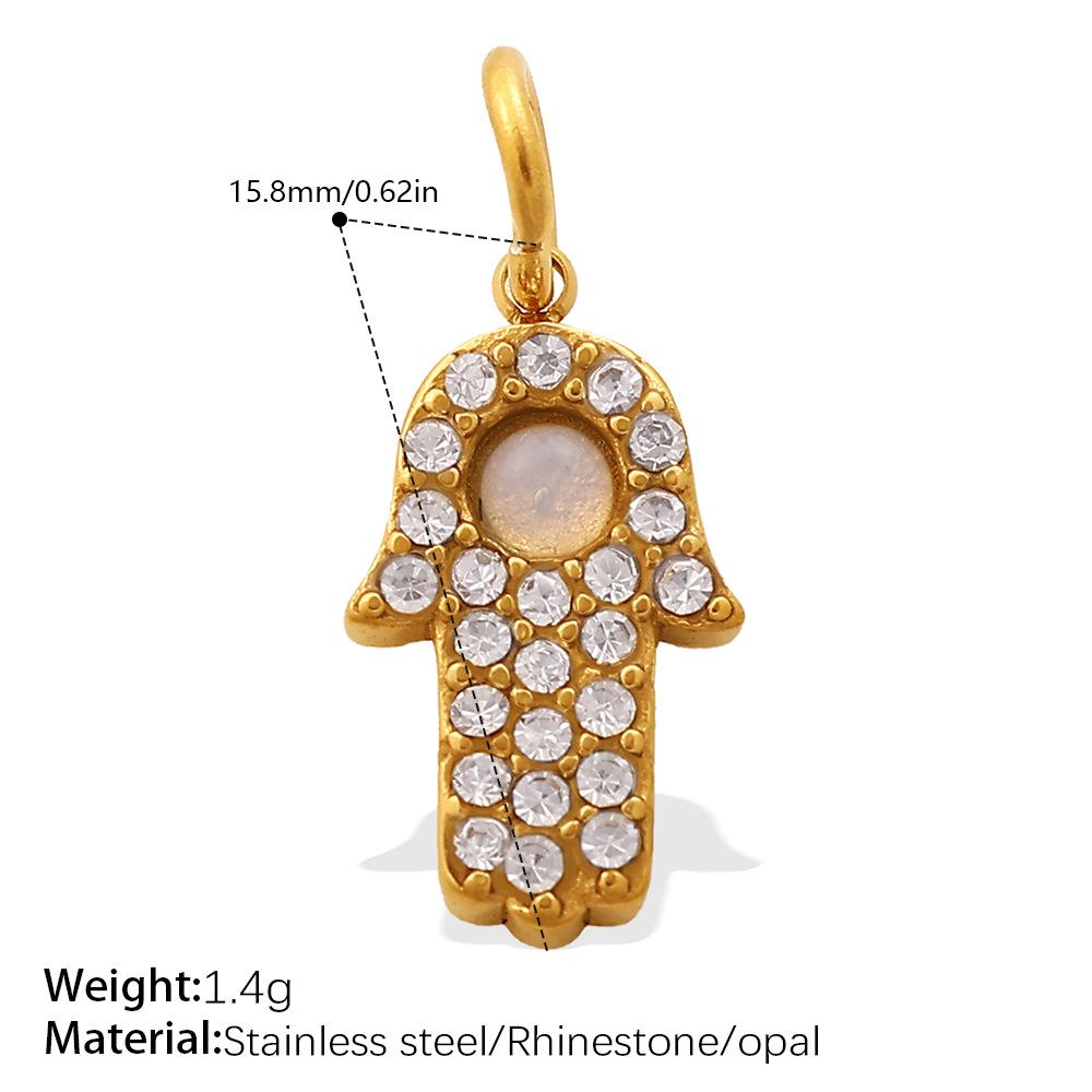 Stylish And Diverse Diy Pendant Stainless Steel Gold-Plated Diamond-Encrusted Freshwater Pearl Pendant Collection
