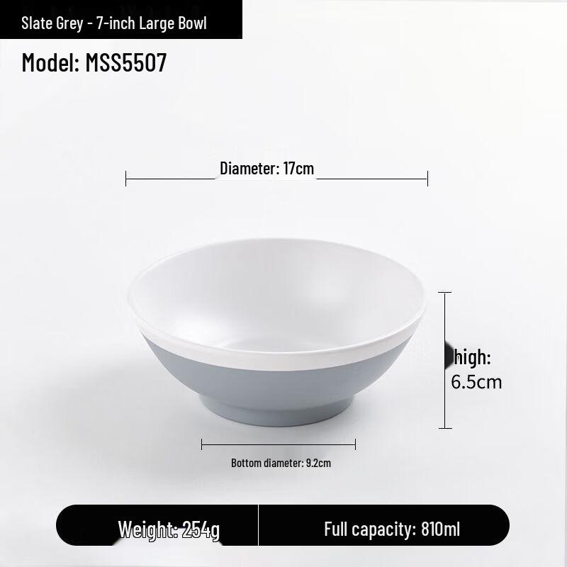 ZISIZ Large Nordic Melamine Deep Soup Bowl