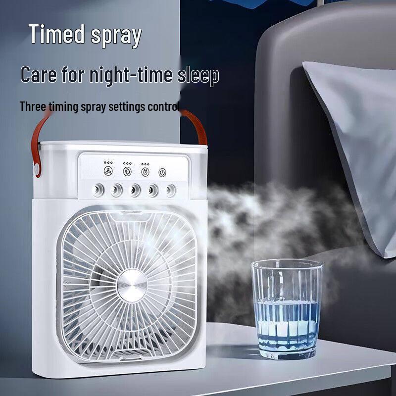 Compact USB Air Conditioner & Humidifier: Desktop Fan for Dorm/Outdoor with Water Cooling Feature