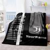 Juventus Personalized Text Blanket Lightweight Customizable Blanket Soft Warm Cozy Versatile for Bedding Office Chair Living Room Bed All-Season Use
