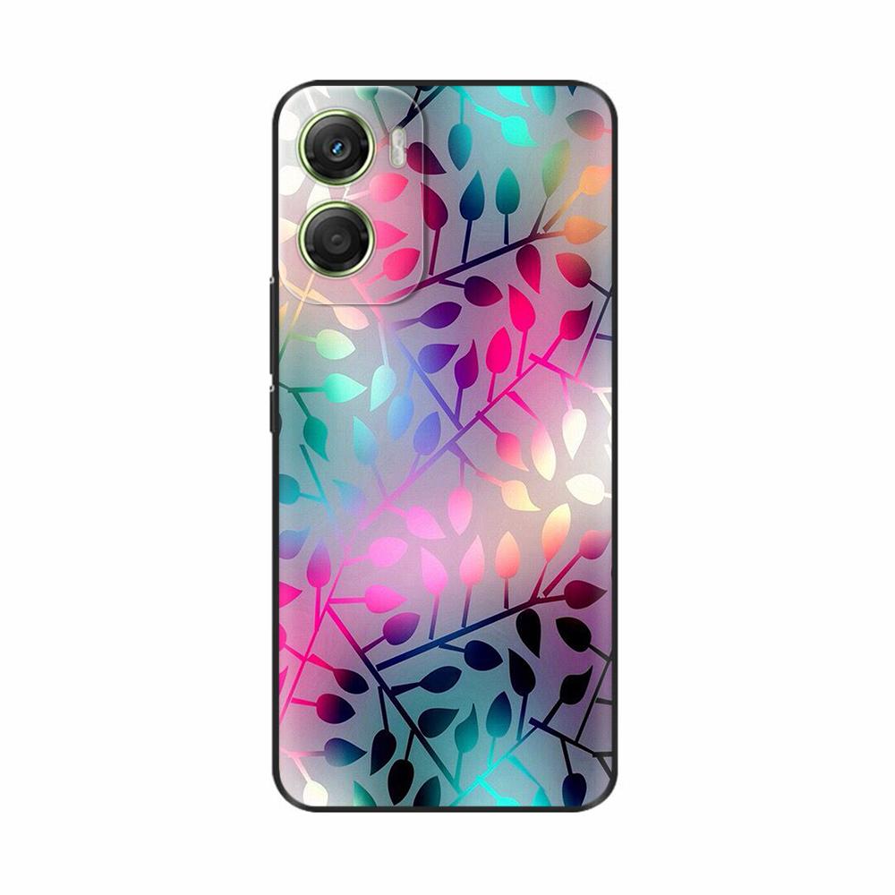 For Motorola Moto G06 4G Case Hot Flowers Painted Soft Black Silicone Phone Cases Bumper For Motorola Moto G06 4G Protect Cover