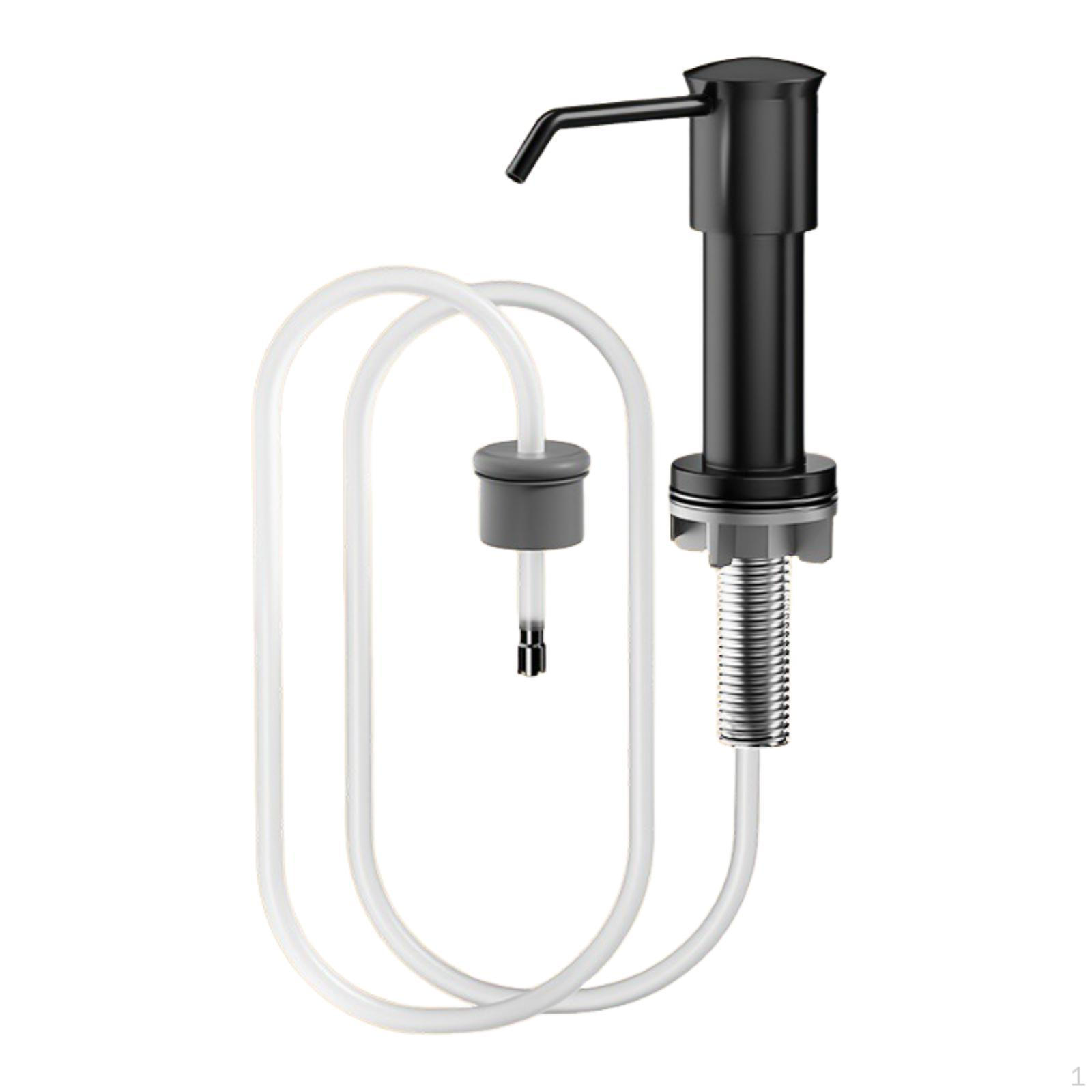 

Dish Soap Dispenser Liquid Pump Practical Supplies Easy Installation Built in with чёрный