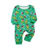 Parent-child Christmas Print Home Suit Long-sleeved Top And Pants