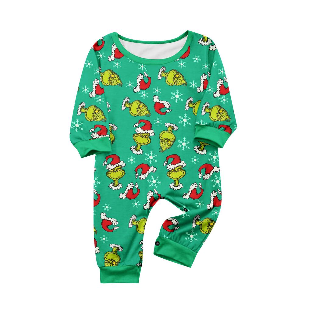 Parent-child Christmas Print Home Suit Long-sleeved Top And Pants