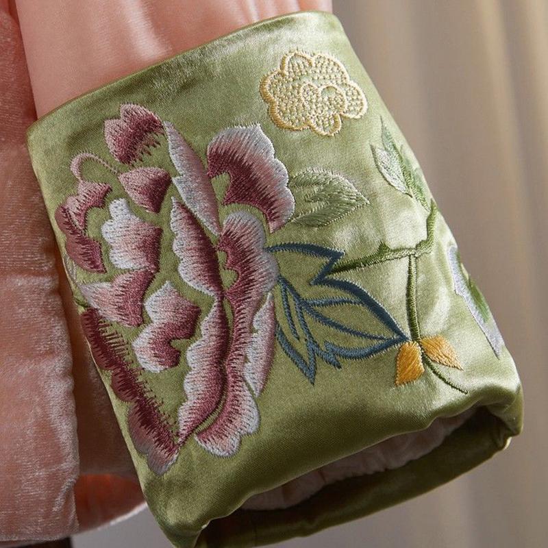 Jacket Thickened Retro Style Buckle Improved Tang Suit Standing Jacket Winter