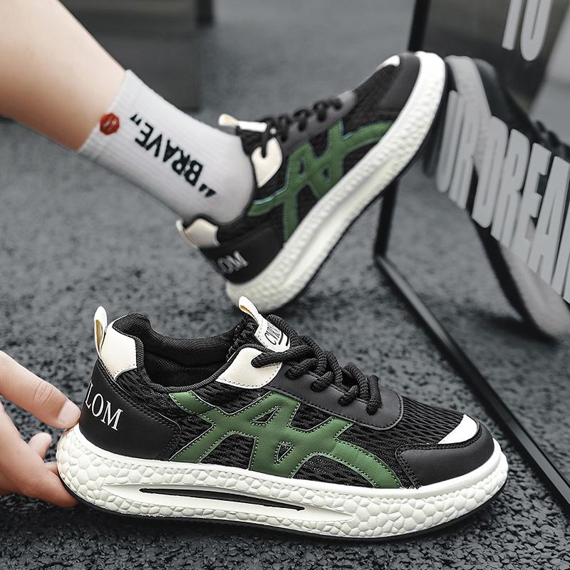 New Fashion Men 's Four Seasons Comfortable Thick Sole Shoes Students BoysTrending Soft Sole Breathable Casual Running Sneakers