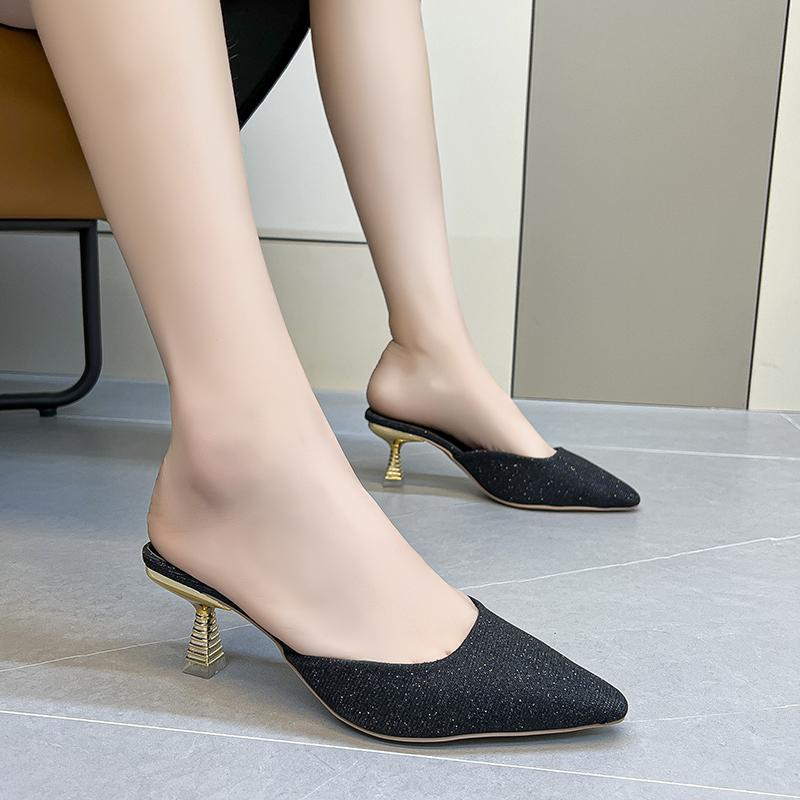 Summer New Fashion Women's Flip Flops 2024 Women Modern Slippers Summer Footwear Sexy Party Dress Sandals Female Thin Heels