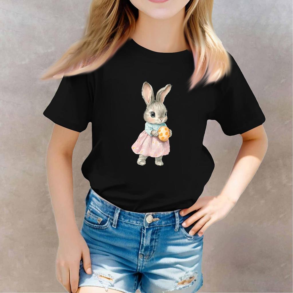 Toddler Girl Boy T-Shirts Kids Top Boys And Girls Printed Short Sleeved T-shirt