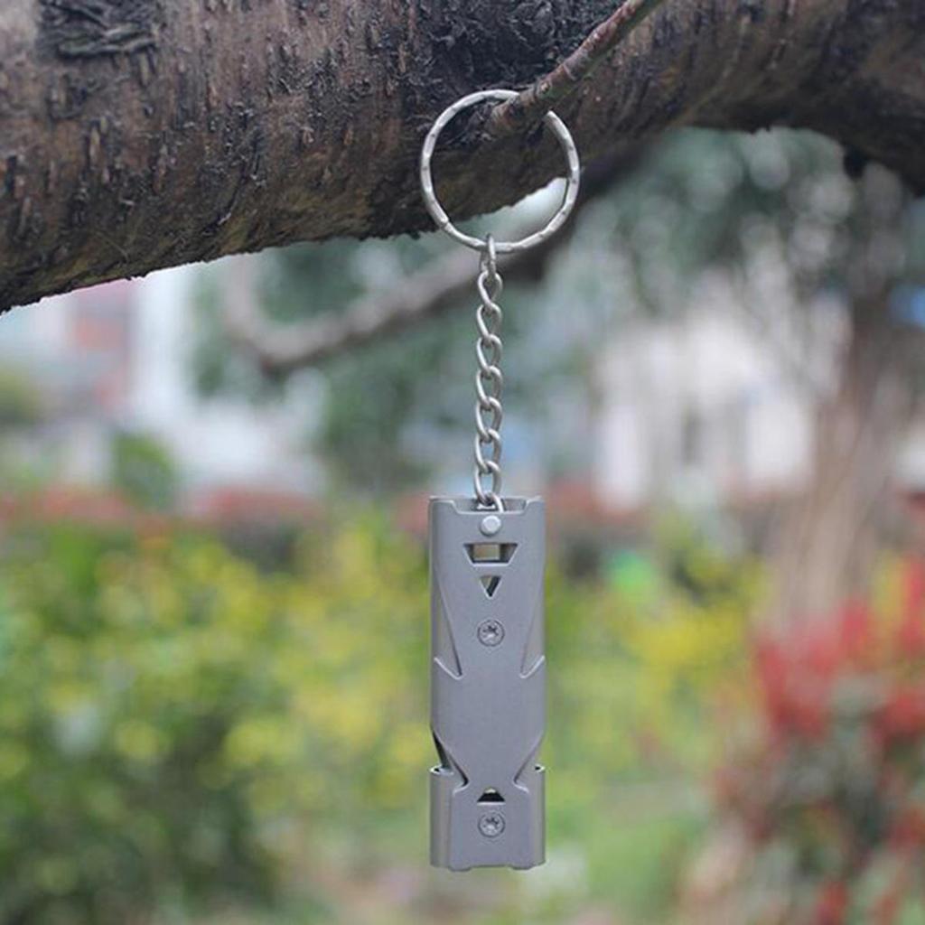 Double Pipe Whistle Pendant Keychain High Decibel Portable Outdoor Survival Emergency Camping Tool Multifunction Whistle
