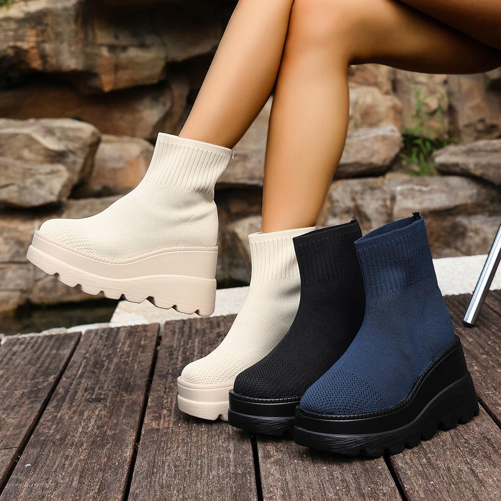 Women Boots Comfortable Lightweight Ankle Boots Spring Autumn Round Toe Casual Designer Shoes Women Zapatos De Mujer