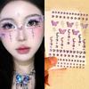 Neue Strass-Schmetterlings-Gesichtsaufkleber mit Perlen, temporäre Tattoo-Aufkleber, langlebig, wasserdicht, Glitzer-Lidschatten, Körper für Festival-Make-up