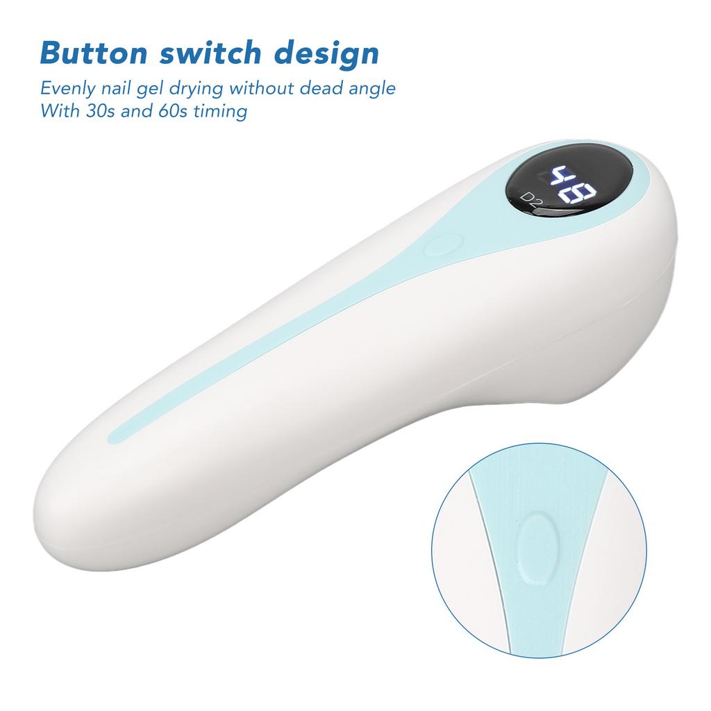 LED Nail Lamp 5W 3pcs Light Chips 30s 60s Timing 365nm 405nm Handheld Nail Polish Curing Lamp